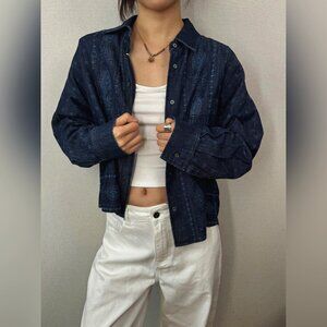 WEEKEND Max Mara GIOCHI Laser-cut denim shirt